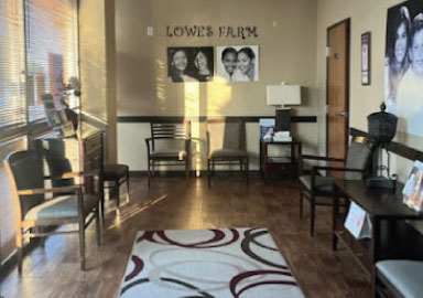 Interior waiting area at Lowes Farm Dental Care